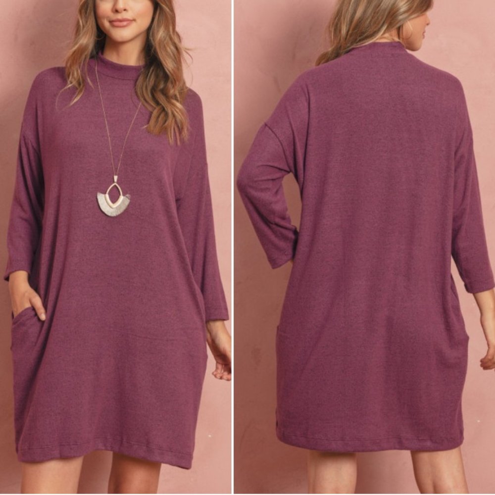 Purple Eggplant Sweater dress